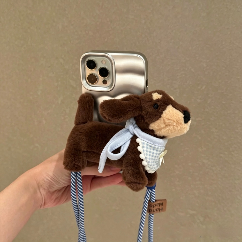 Phone Accessories Cute - 귀여운 만화 닥스훈트 봉제 인형 폰