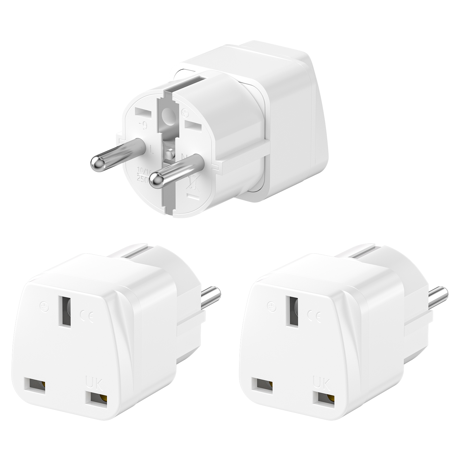 Phone Accessories Uk - 3PCS 영국에서 EU 플러그 어댑터 유로