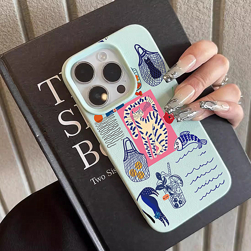 Phone Accessories To Sell - 귀여운 체리 고양이 프린트 아이폰 17
