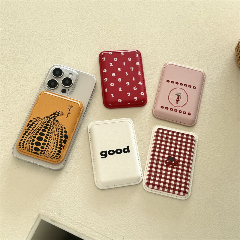 Phone Accessories Cute - 귀여운 만화 PU 가죽 자석 카드