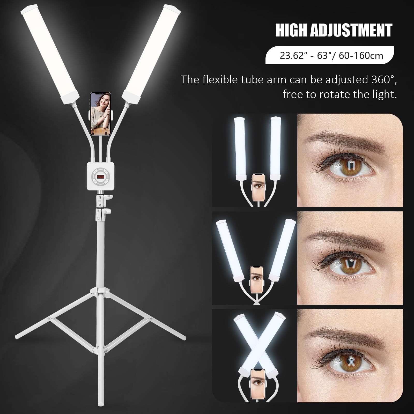 Led Strip Selfie - 50W 듀얼 암 LED 조명 사진