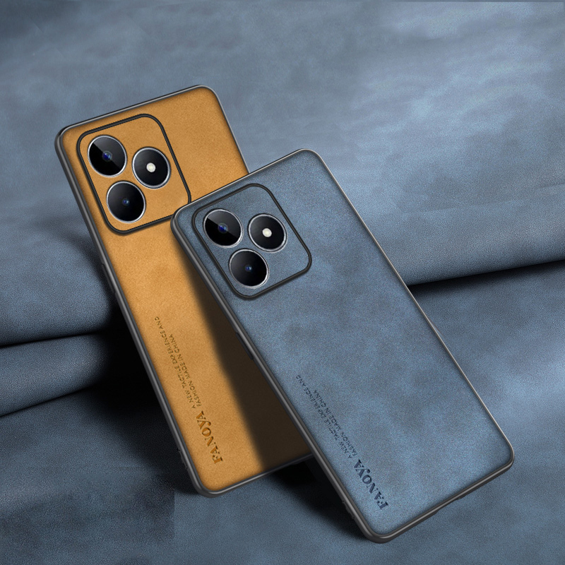Realme Note 50 - 충격 방지 매트 가죽 케이스, 부드러운