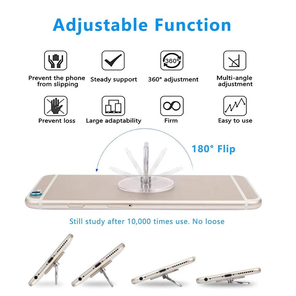 투명 핸드폰 링 홀더 스탠드 360 ° 도수 조절 가능 - Phone Accessories And Cases 리뷰 및 가격