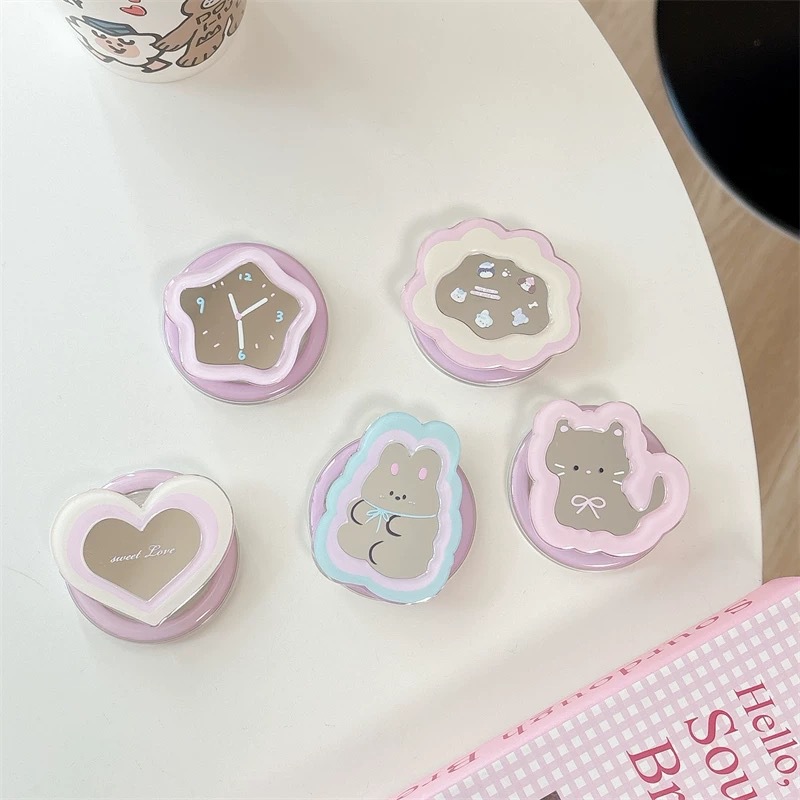 귀여운 인스타 미러 팝소켓 텔레스코픽 만화 캐릭터 폰  - Phone Accessories Cute 리뷰 및 가격