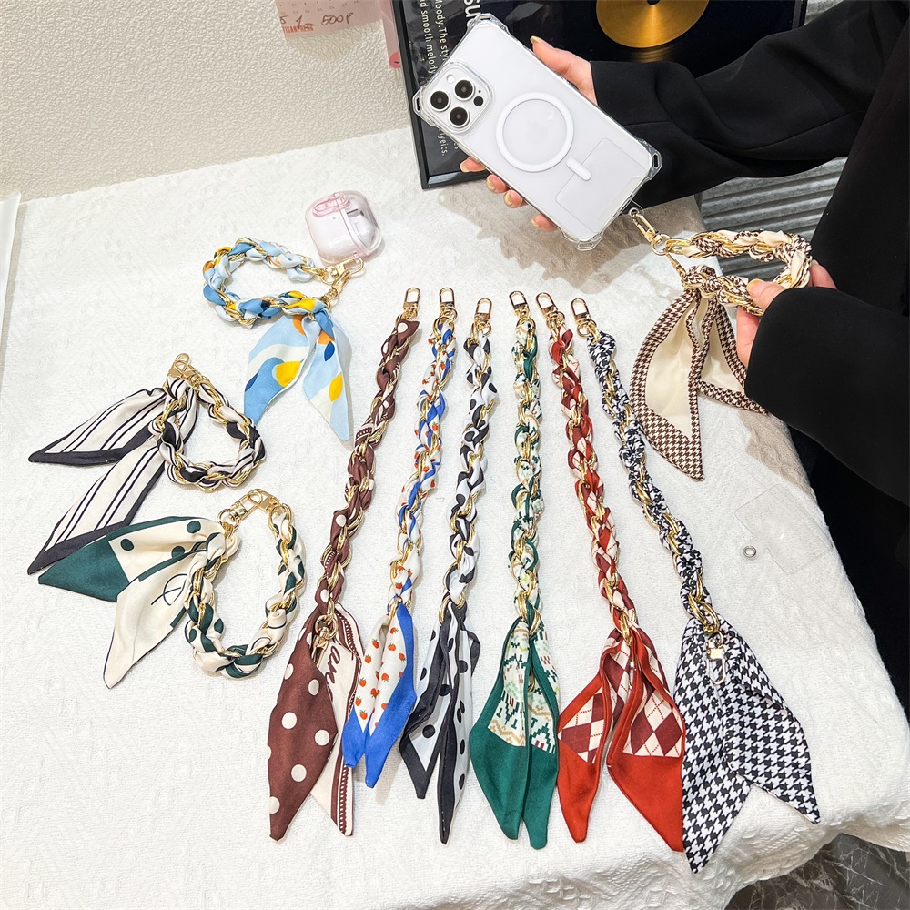 휴대폰 짧은 끈 범용 실크 스카프 손목 스트랩 로프 가 - Phone Accessories And Cases 리뷰 및 가격