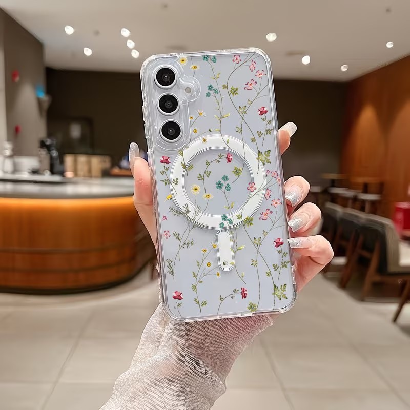 플로럴 패턴 자석형 휴대폰 케이스 (삼성 갤럭시 S26 - Phone Accessories And Cases 리뷰 및 가격