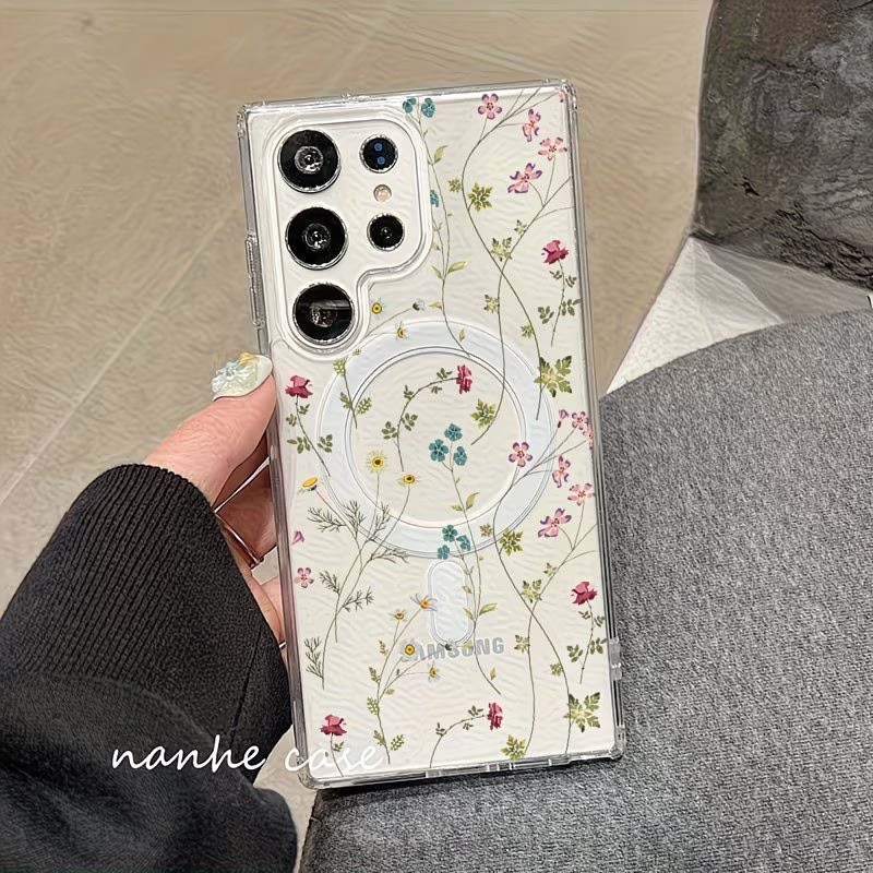 플로럴 패턴 자석형 휴대폰 케이스 (삼성 갤럭시 S26 - Phone Accessories And Cases 리뷰 및 가격
