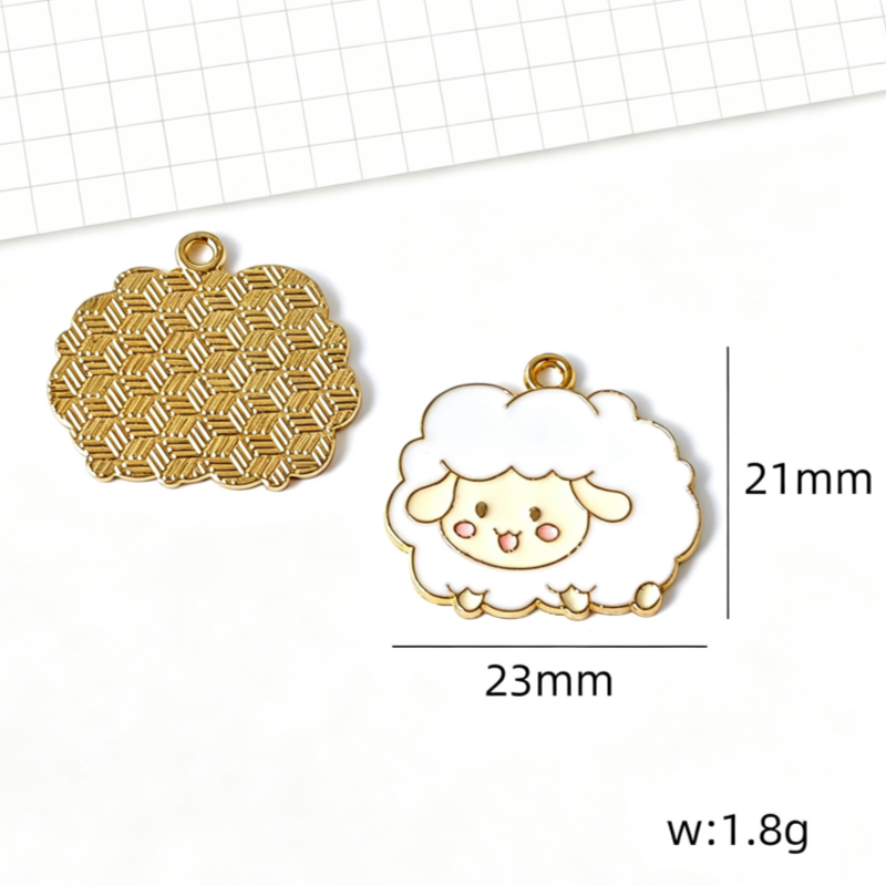 10pcs 만화 귀여운 작은 동물 양 꿀벌 펜던트 DI - Phone Accessories Cute 리뷰 및 가격