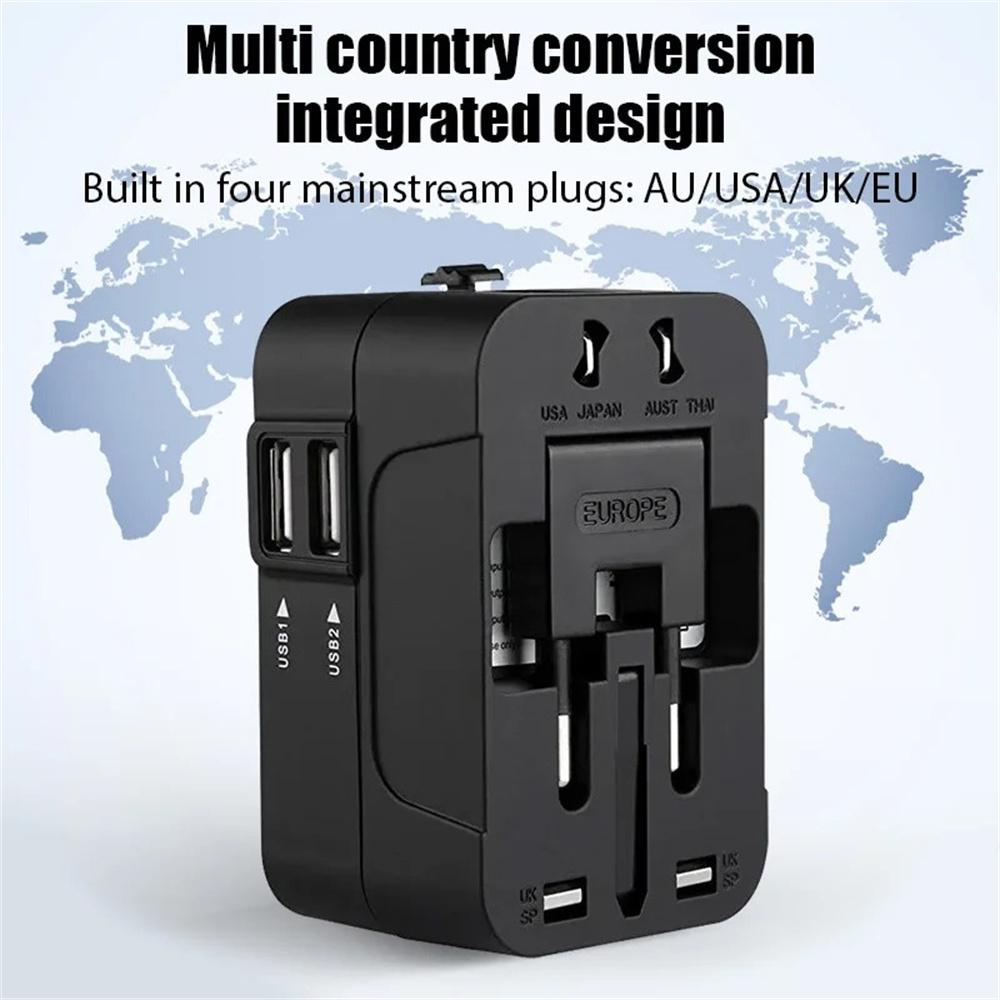 올인원 유니버설 국제 플러그 어댑터 2 USB 포트 1 - Phone Accessories Uk 리뷰 및 가격