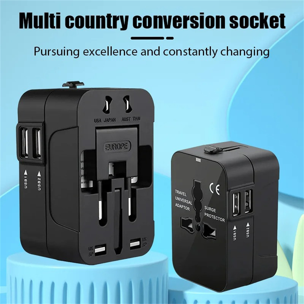 올인원 유니버설 국제 플러그 어댑터 2 USB 포트 1 - Phone Accessories Uk 리뷰 및 가격