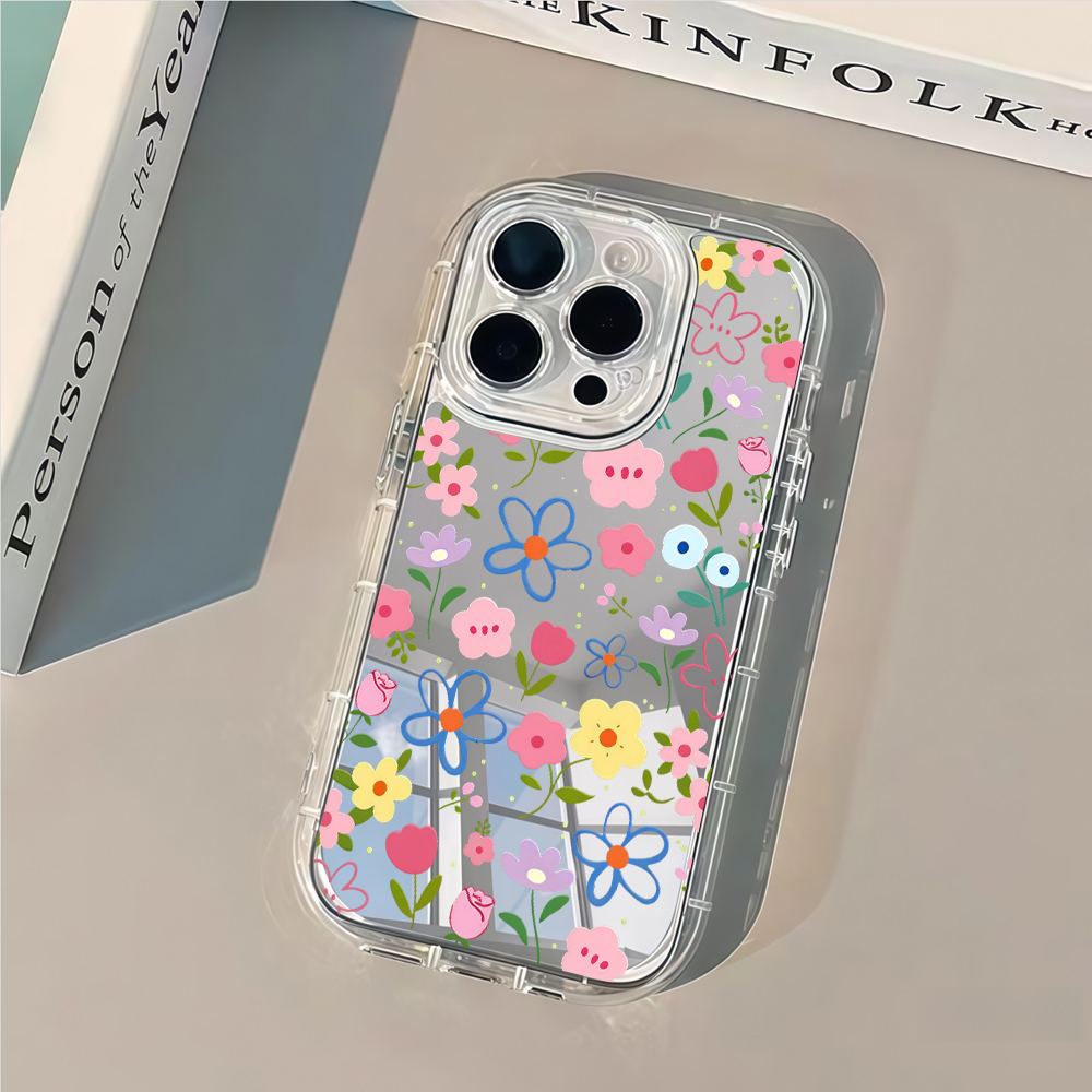 한국 스타일 꽃무늬 실버 미러 폰 케이스 아이폰 17  - Phone Accessories To Sell 리뷰 및 가격